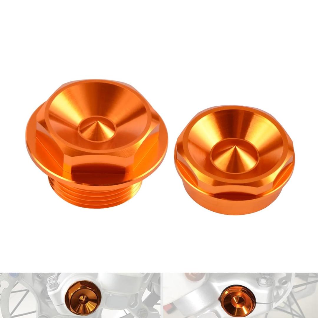NICECNC Front Wheel Spindle Nut Screws Kit,M24x1.5 Aluminum Replacement Compatible with KTM 125-450 XC/XCF/SX/SXF 2003-14 125-530 XCW/XCFW/EXC/EXCF 2003-15,Compatible with Husqvarna 125-501 FE/TE 2015