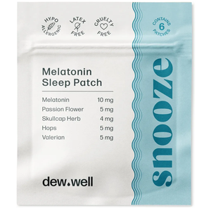 6 Pack Snooze Melatonin Sleep Patches – Wearable, No Latex, Easy to Use – Supports Natural Sleep 10 pks. 60 total
