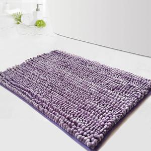 Civkor Bath Mat for Bathroom, 31x20Inch Purple Bathroom Mat Bath Rug Non Slip, Extra Soft and Absorbent Chenille Machine Washable for Shower Floor