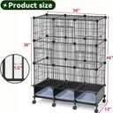 VISCOO Encrypted Bird Cage (46" x 36" x 12"), with Wooden Perches, Metal Parakeet Cage with Slide-Out Tray, Water Bottle&Feeder, Bird Cages for Parrot,Parakeets,Cockatiel,Small Mid-Sized Birds