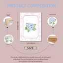 Blue Hydrangea Wall Art Set of 3, Preppy Blue Hydrangea Canvas Prints Poster Picture, Floral Aesthetic Wall Decor for Teen Girls Bedroom Dorm Apartment 16x24 Inch Framed