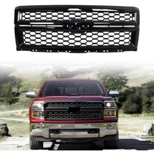 Gloss Black Front Grill for Chevy Silverado 1500 2014-2015 No LED