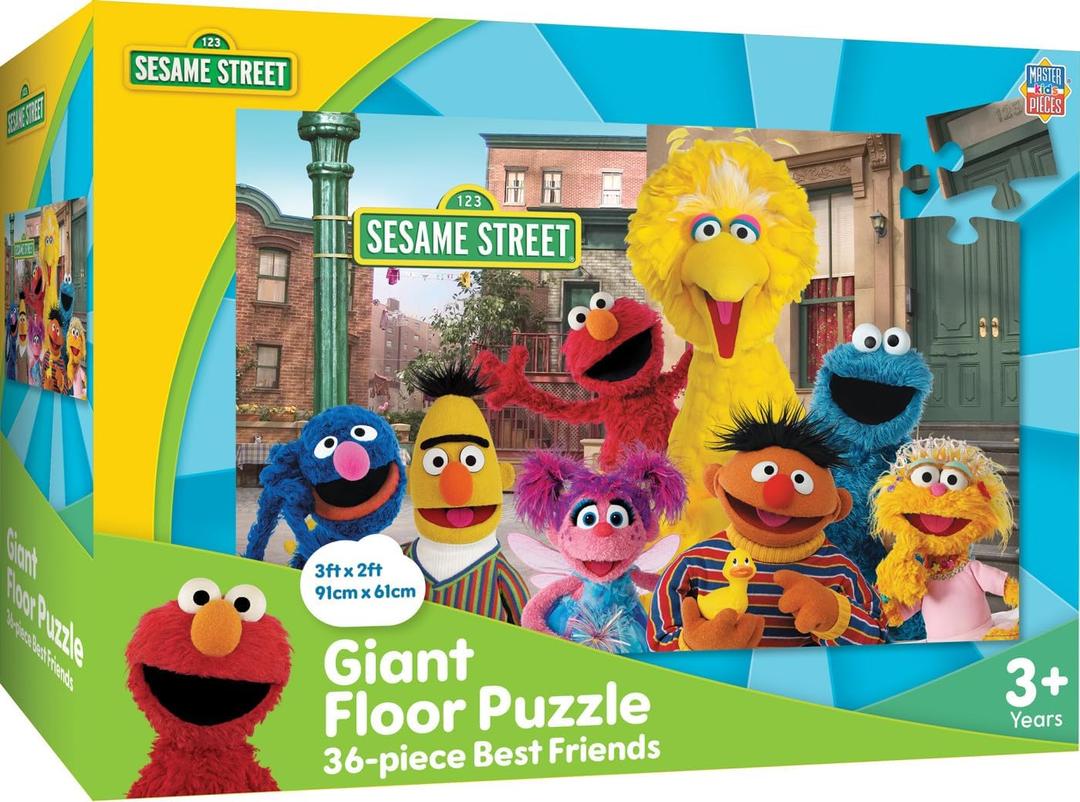 Sesame Street - Best Friends 36pc Floor Puzzle - Jigsaw Puzzle with Vibrant Artwork and Durable Pieces - Fun Family Activity, Brain Challenge, and Educational Entertainment for Kids, Teens, and Adults