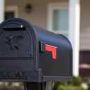 Architectural Mailboxes Arlington Heavy duty Steel Metal Post Mounted Mail Box for outside, Black, Large USPS Approved Curbside Mailbox