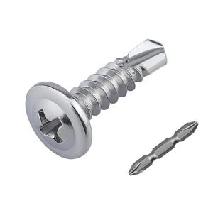 200-pack #8 x 3/4" Sheet Metal Screws, Stainless Steel 410 Truss Head Fast Self Tapping Screws, High Strength Wafer Head Screws, Bit Included