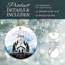 2 x Christian Nativity Ornament  and Thou Shalt Call His Name Jesus Matthew 1:21  Religious Ceramic Christmas Ornament with Holy Family Scene, Scripture Verse, and Faith-Based Holiday Dcor & Gift