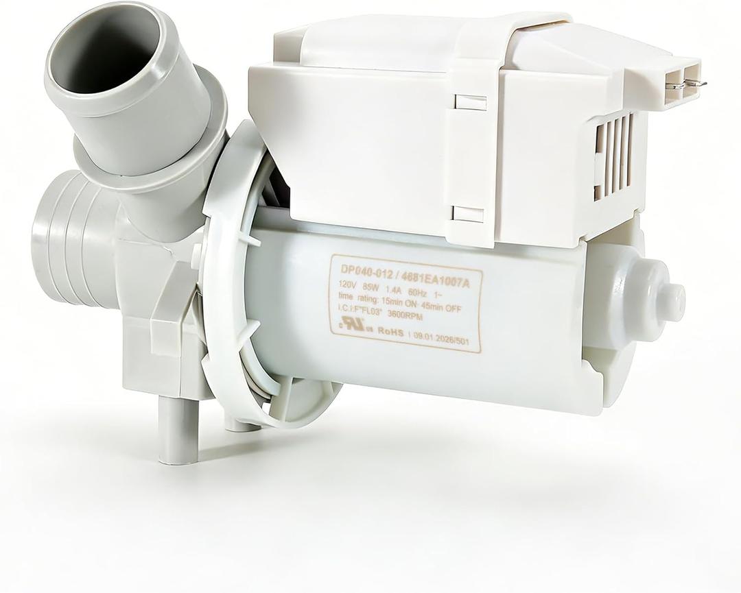4681EA1007A DP040-012 Washer Drain Pump Replacement, Genuine OEM Quality, Fit for LG, Kenmore, and GE Washers, Replaces 5859EA1004 Series and more