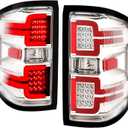 Anzo USA 311291 CHEVY SILVERADO 14-18 L.E.D TAIL LIGHTS CHROME HOUSING CLEAR LENS (SEQUENTIAL SIGNAL)