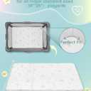 Lilian&Gema Pack and Play Mattress 38"x26"x1.5", Pack N Play Mattresses Pad for Play Pen and Playard, Premium Foam Playpen Mattress Topper with Washable Cover & Traveling Bag for Baby Toddler