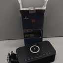 Digital Alarm Clock White Noise, Loud Digital Alarm Clocks Bedrooms, Alarm Clock Speaker Wireless Charger AUX USB Bluetooth Speaker 12/24H Dual Alarm Snooze Adjustable Brightness, Black