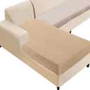 NAISI Sectional Couch Cover 1 Piece Velvet Separate Chaise Lounge Cover Soft Stretch Sofa Slipcovers for Left/Right Chaise Sectional Couch(Chaise Lounge,Camel)