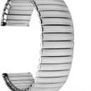 Heartkent 18mm 20mm 22mm Expansion Watch Bands,Stainless Steel Watchbands,Unisex (Regular Style-Silver)