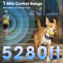 Dog Training Collar, 5280-Foot Remote Training Collar, IPX7 Waterproof Flash Night Vision Electronic Collar, Featuring Adjustable Tone, Vibration, Shock, and Rechargeable Battery