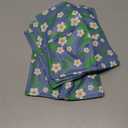 Cunhill 4 Pcs Cotton Microwave Bowl Cozy Holders for Hot Food Hot Pads Soup Bowl Potholders Heat Resistant Multipurpose Quilted Safe Holders for Kitchen Plate Supply(Navy Blue, Flower Style)