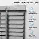 MYshade No-Drill Cordless Horizontal Mini Blinds – 46" W x 48" H Tool-Free Inside Mount Window Blinds with 1" Vinyl Slats, Light Filtering & Privacy, Child & Pet Safe, Gray