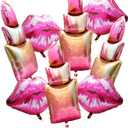 Lipstick Balloon Red Lip Balloon Makeup SPA Decor Girls Pink Princess Party Supplies, 8 Pack Romantic Kiss Bow Balloons (4+4) For Birthday Valentines Galentines Day Wedding Bridal Shower Bachelorette