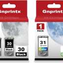 3 Pack PG-30 Black CL-31 Color Smart-Auto Ink Cartridge Compatible for Canon iP2600 iP1800 MX310 MX300 MP210 MP470 MP140 MP190 Printer (2 Black, 1 Color)