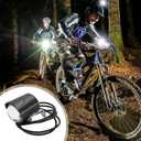 Ebike Headlight, 36V48V Waterproof Electric Bike Front Light, 3 Pin SM Connector with 75100db Loud Horn for Night Riding Ebike Bicycle Scooter Cycling Light LED, Safe & Bright & Easy Installation