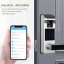 Smart Door Lock, Heavy Duty 5 in 1 Keyless Entry Door Lock, Full App Control Digital Keypad Lock, Reversible Handle with Fingerprints and Passcodes for Family/Office/Apartment (Satin Nickel)