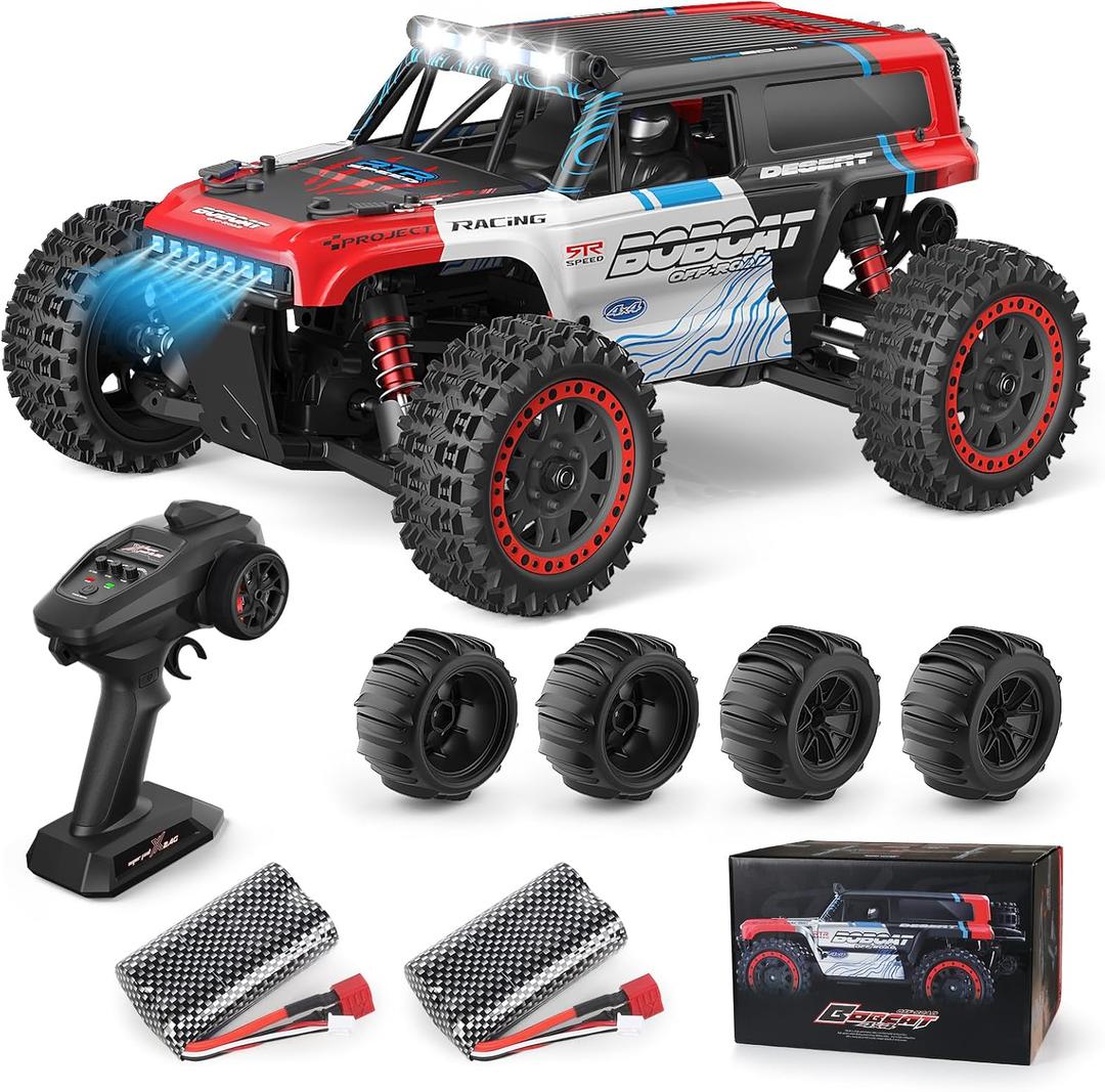 1/16 Brushless RC Car S912Pro, Electric 4WD High Speed RC Car, 2.4G Remote Control RC Truck, Brushless Off-Road Truck with Paddle Tires & 2 * 2S Battery for Adults and Kids, 11 x 12 x 13 inches