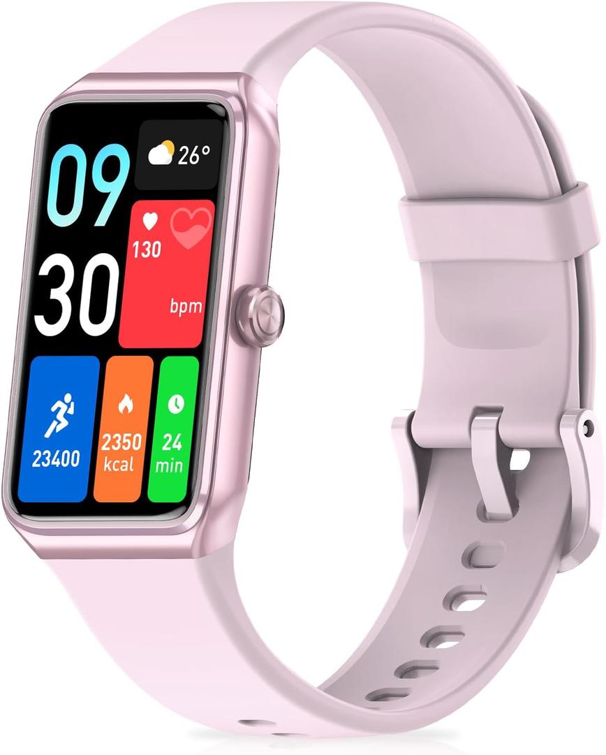 Fitness Tracker with 24/7 Heart Rate,Blood Pressure Sleep Tracking,104 Sports Modes Calories Smart Watch,IP68 Waterproof Step Counter Activity Trackers Pedometer for Android&iPhone Women Men