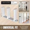 5-Pack Sliding Closet Door Floor Guide Bracket | Universal Fit for 1-3/8" Width Bypass Doors (Beige) | Grovers Home Solutions