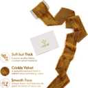 MEEDEE Copper Velvet Crushed Ribbon 2 Inch Frayed Edge Silk Ribbons 2 Rolls 4 Yards Crinkle Terracotta Ribbons Orange Velvet Ribbon for Christmas Tree, Gift Wrapping, Holiday Decor