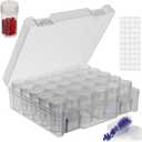 30 Slots Diamond Painting Storage Containers, Bead Organizer, Plastic Bead Storage Containers Clear Diamond Art Accessories Storage Boxes for Beads Seeds Rhinestones Craft (1 Pack) (1 Pack - The outer box: 6.7" x 5.9" x 2.0")