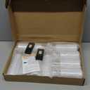 kakoya Flickering Flameless Candles Battery Operated with Remote and 2/4/6/8 H Timer Acrylic Led Pillar Candles Pack of 9 (appr D2.3"xH5.5"6.5"7.5")with Realistic 3D Wick Candles for Home Decor(White)