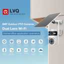 6MP Dual Lens Solar Security Cameras Wireless Outdoor, AOV 24/7 Recording Cameras for Home Security with 360 View, APP Alarm, Auto Tracking, Night Vision, Dual-Band WiFi, IP65, 8W Solar Panel