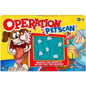 Operation Pet Scan Board Game for 2 or More Players, Kids Ages 6 and Up, with Silly Sounds, Remove The Objects or Get The Buzzer