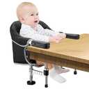 Hook on Chair, Portable Clip on High Chair Use at Most Tables, Table Attached high Chair with Carry Bag, Fast Table Chair Travel Feeding Seat for Baby & Toddlers (Black)