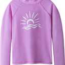HUAANIUE Girls Boys Swimming Top Quick Dry Kids Summer Swimsuit 3-10Y One Piece Swimwear Longsleeve UPF 50+ Sun Protection Rash Guard Boysuit Costume, 10