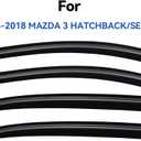 Window Visors Rain Guards for 2014-2018 Mazda 3 Sedan & Hatchback, Out-Channel Window Vent Wind Deflectors Visors Shades for 14-18 Mazda 3