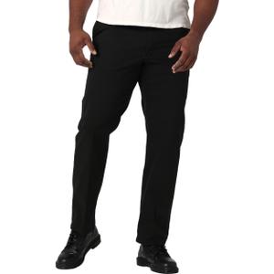 Lee Mens Big & Tall Extreme Motion Flat Front Regular Straight Pant (52W x 32L, Black)