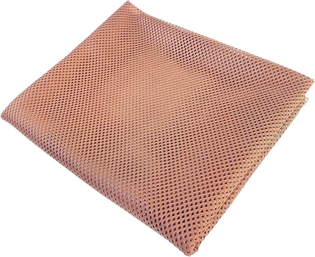 Brown Mesh Fabric Netting Fabric Mesh Utility Fabric Eye Mesh Material for Sewing, CraftsShopping Bag, Backpack Pocket and Straps and Netting Clothes (Brown(1Yard61INCH))