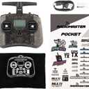 Radiomaster Pocket ELRS Hall Gimbal Transmitter Remote Control Portable Lightweight Built in LED Light Foldable AntennaBlack Mode 2
