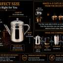 KERAM Percolator Coffee Pot, 10.14 fl oz (300 ml), 4-6 Cup Capacity, Stainless Steel, portable coffee maker for camping pour over non electric