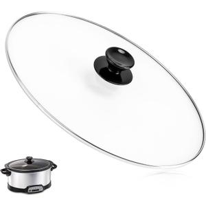 Oval Glass Lid 7 Quart Fits for Hamilton Beach Slow Cooker Lid & Rival Crock Pot Slow Cooker SCV700SS,SCCPVP700-S Replacement Oval 7 Quart Lids