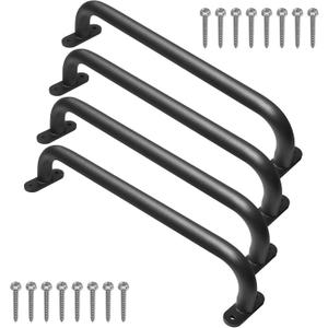 4 Pack 17 Inch Black Playground Equipment Handles Metal - Playset Slide Handles, Swing Sets Accessories Grab Bars, Kids Climbing Monkey Bar for Playhouse, Treehouse, Jungle Gym