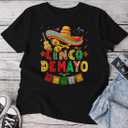 Womens Womens Mamacita Needs A Margarita Drinking Mothers Day V-Neck T-Shirt (Black, XL)