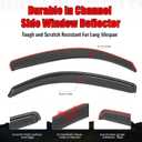 IKON MOTORSPORTS in Channel Window Visors Compatible with 2005-2015 Toyota Tacoma Access Cab, Slim Style Acrylic Smoke Rain Guards, Side Window Wind Deflectors 2PCS