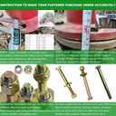 5/8" x 2" Hex Head Bolt by Color Galvanization with Nylon Lock nut and Large Size Washer Assortment Kit,Alloy Steel,Grade 5.(6pcs Pack). by Metalsuberg