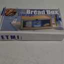 Bamboo Bread Box for Kitchen Counter-Large Capacity Bread Storage Container Farmhouse Bread Box with Window Bread Holder