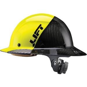 LIFT SAFETY Dax Carbon Fiber Full Brim Hard Hat | Safety/Construction Helmet w/ 6 Point Suspension for Comfort & Impact Protection