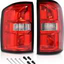 ALLGOOD Tail Lights Compatible with GMC Sierra 1500 2014-2018, Fit GMC Sierra 2500 HD 2015-2019, Fit GMC Sierra 3500 HD 2015-2019, Brake Lamps Red Lens w/o Bulbs, Left & Right (2014-2018 GMC Sierra)