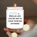 Homsolver 40th Birthday Candle Gifts Women Men, Happy 40th Birthday Decorations Gift for Her Him, Funny 40 Years Old Gifts Ideas- Lavender Candles