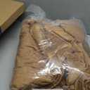 MooMee Bedding Sheet Set 100% Washed Cotton Linen Like Textured Breathable Durable Soft Comfy (Solid Burnt Orange, Queen)