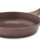 SENSARTE Nonstick Frying Pan Skillet, Omelette Pan, Healthy Stone Cookware Chef's Pan, PFOA Free, Toffee Brown (12.5 Inch)