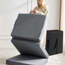 BDEUS Tri-Fold 4" Memory Foam Mattress - Single Size Portable Bed, Foldable Floor Mat for Adults & Kids, Washable CertiPUR-US Certified Cover, Lightweight for Travel/Camping/Yoga (Grey)